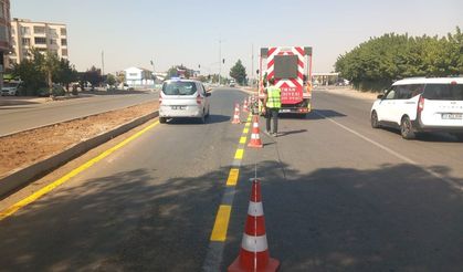Batman’da trafik güvenliği için yol çizgileri ve sinyalizasyon çalışması