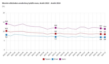 Aralık ayında işsizlik oranı yüzde 8,5 oldu