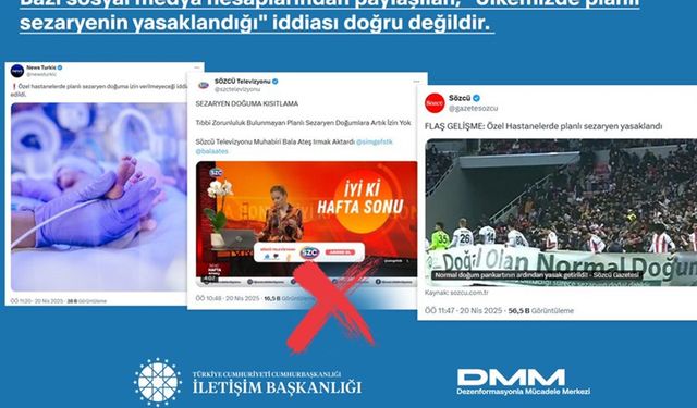 DMM: Planlı sezaryen yasaklanmadı