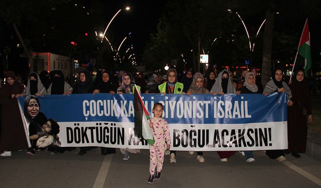 Gazze için Batman'da On binler sokağa döküldü