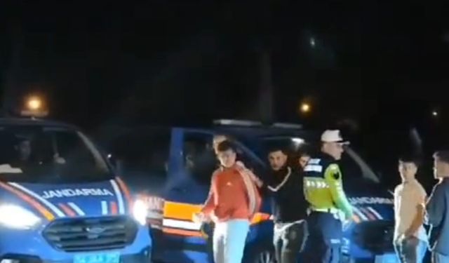 Yarış hazırlığındaki motosikletlilere jandarma baskını
