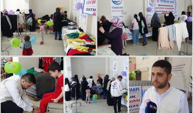 Batman'da bayram öncesi 100'ü aşkın yetim çocuk giydirildi