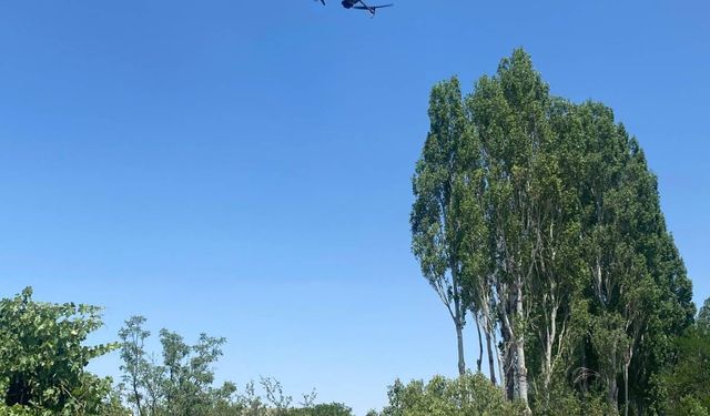 Ankara'da jandarmadan dron destekli yangın devriyesi