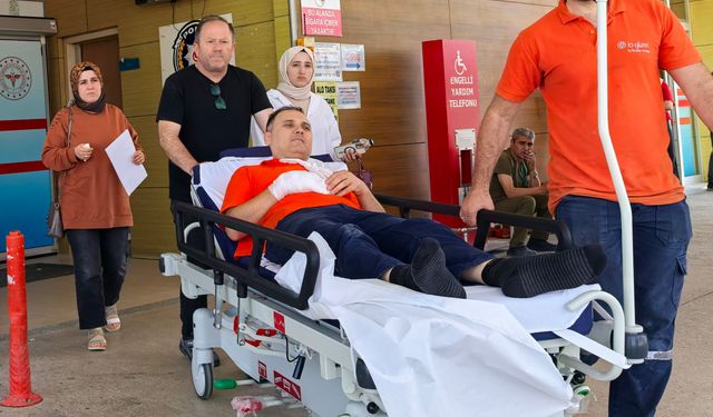 Elini makineye kaptıran işçi yaralandı