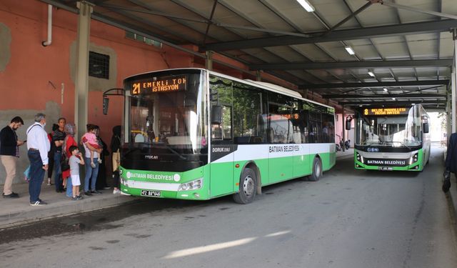Batman'da Bayram Boyunca 270 Bin Yolcu Ücretsiz Taşındı