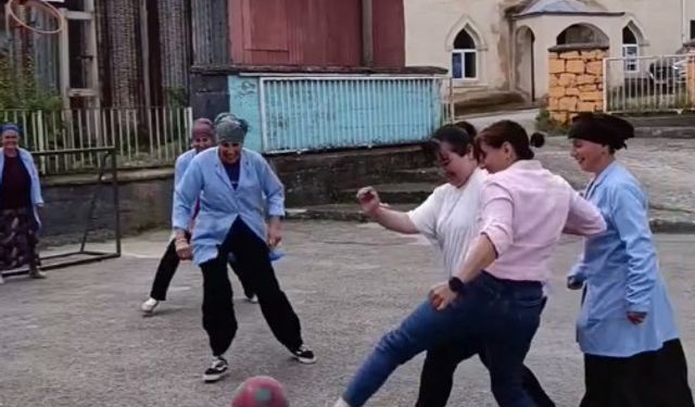 Karadeniz kadını futbolda da hünerli