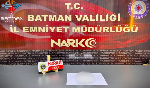 Batman’da Uyuşturucu Operasyonu: 175 Gram Kokain Ele Geçirildi