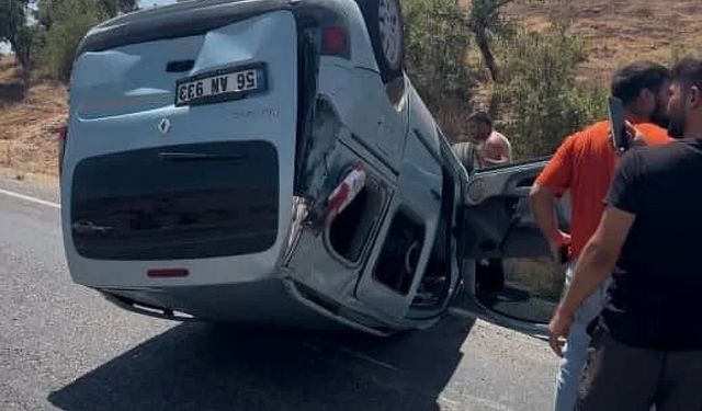 Sürücü emniyet kemeri sayesinde kurtuldu