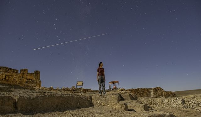 Tarihi Zerzevan Kalesi'nde Perseid meteor yağmurunu izlediler