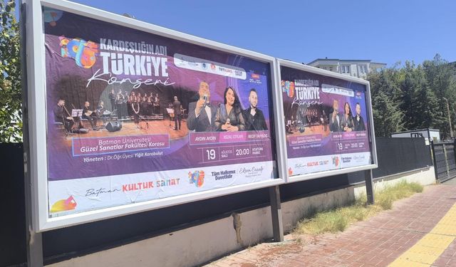 Kardeşliğin Adı Türkiye Konseri Salı Günü Atatürk Parkında