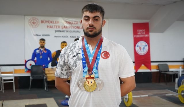 Şırnaklı Sefkan, 12 günde 1 Avrupa, 3 Türkiye rekoru kırdı