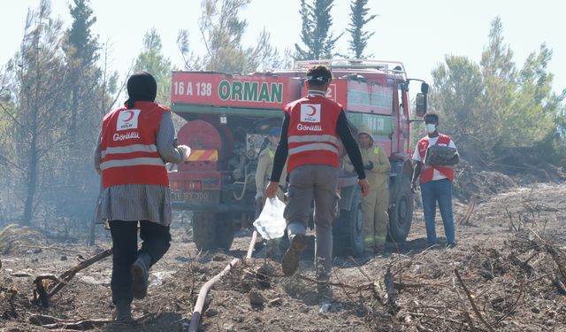 Türk Kızılay’ın orman yangınlarıyla mücadeleye desteği sürüyor