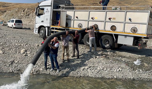 İç sulara 1 milyon 73 bin yavru sazan bırakıldı