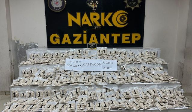 510 bin adet uyuşturucu hap ele geçirildi