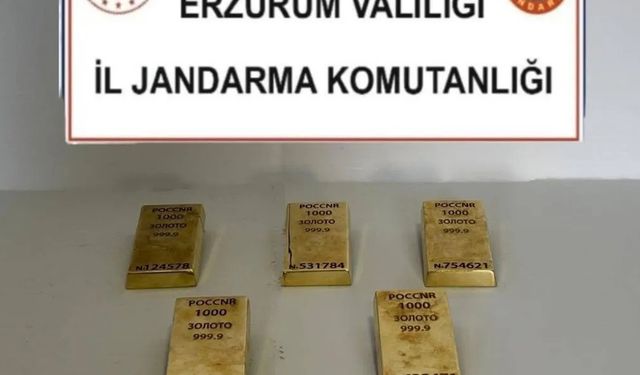 Yol kontrolünde bir araçta 5 kilogram külçe altın ele geçirildi
