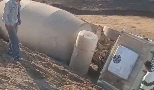 Batman'da beton mikseri devrildi:1 yaralı