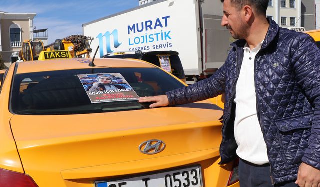 Van'da taksicilerden Rojin için kornalı eylem