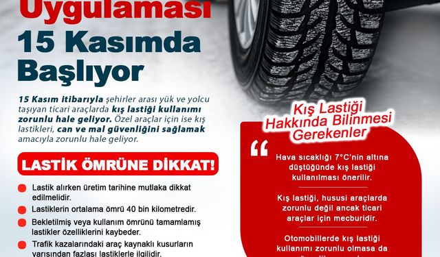 Zorunlu Kış Lastiği Takvimi Başlıyor!