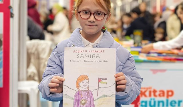 9 yaşındaki Aslıhan, yazdığı hikaye kitabının gelirini Filistin'e bağışlayacak
