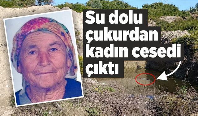 Su dolu çukurdan kadın cesedi çıktı