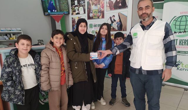 Batmanlı çocuklardan Gazze'ye bağış