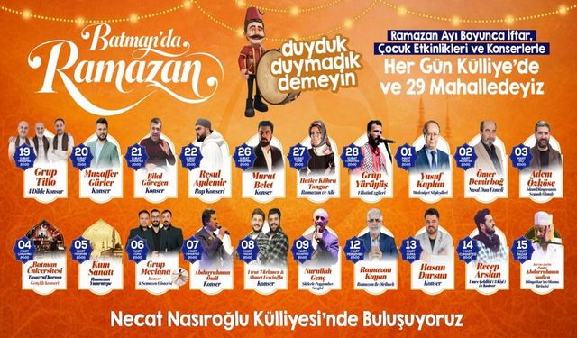 Batman’da Ramazan Coşkusu Başlıyor