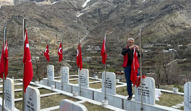 Şehit Kabirlerine Bayram Öncesi Özenli Dokunuş