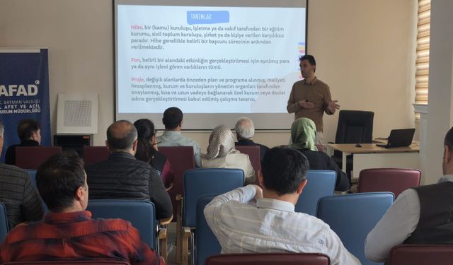 Batman AFAD İl Müdürlüğünde Proje Eğitimi