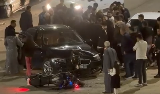 Batman’da Otomobil ile Motosiklet Çarpıştı, 1 Yaralı