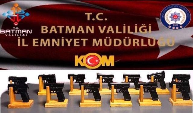Batman’da Silah Operasyonu: 13 Tabanca Ele Geçirildi, 1 Kişi Tutuklandı