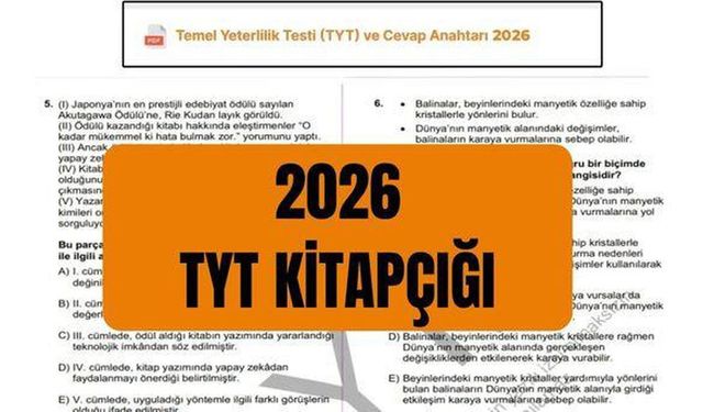 (ÖSYM) TYT kitapçığı ve cevap anahtarına nereden nasıl bakılır? TYT kitapçık 2026 PDF