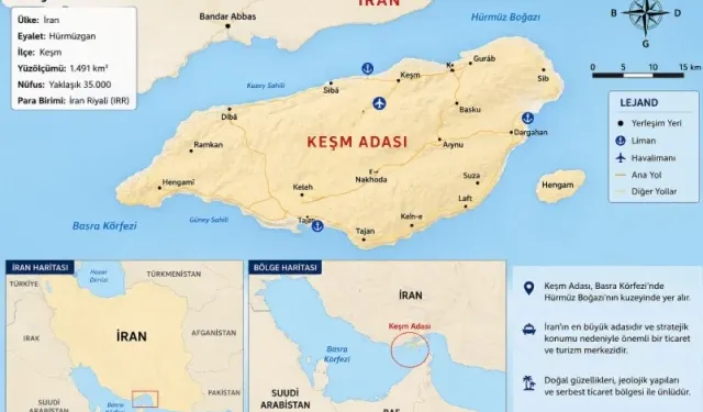 Keşm Adası haritası ve konumu neresi? Keşm Adası nerede, hangi ülkede?