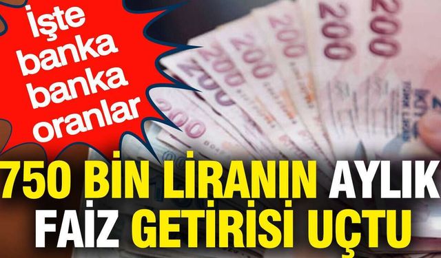 750 Bin TL’si Olan Yaşadı! 32 Günlük Mevduat Faizinde Rekor Getiri: İşte Banka Banka Net Kazanç Tablosu