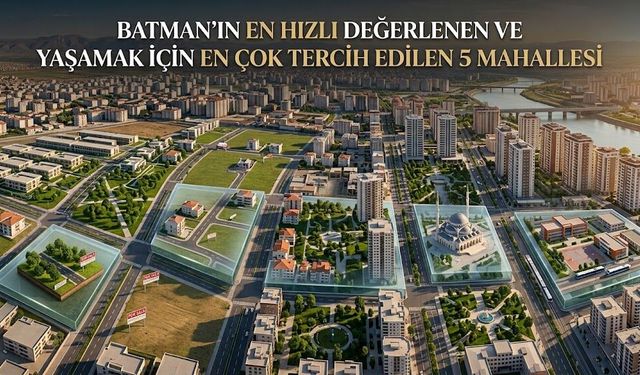 Batman’ın En Hızlı Değerlenen ve Yaşamak İçin En Çok Tercih Edilen 5 Mahallesi