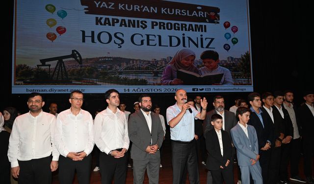 Batman’da Yaz Kur’an Kursları Kapanış Programı Gerçekleştirildi
