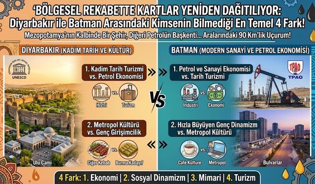 Bölgesel Rekabette Kartlar Yeniden Dağıtılıyor: Diyarbakır İle Batman Arasındaki Kimsenin Bilmediği En Temel 4 Fark!