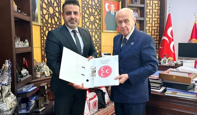 MHP Batman İl Başkanı Çetin, Devlet Bahçeli ile bir araya geldi