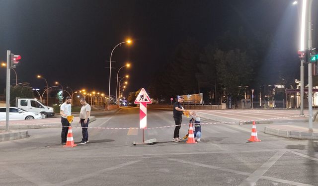 TPAO Bulvarı’nda Gece Gündüz Yol Güvenliği Mesaisi
