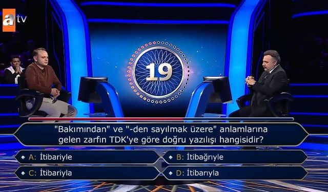 Bakımından" ve "-den sayılmak üzere" anlamlarına gelen zarfın TDK'ye göre doğru yazılışı hangisidir, itibarıyle mi, itibarıyla mı?