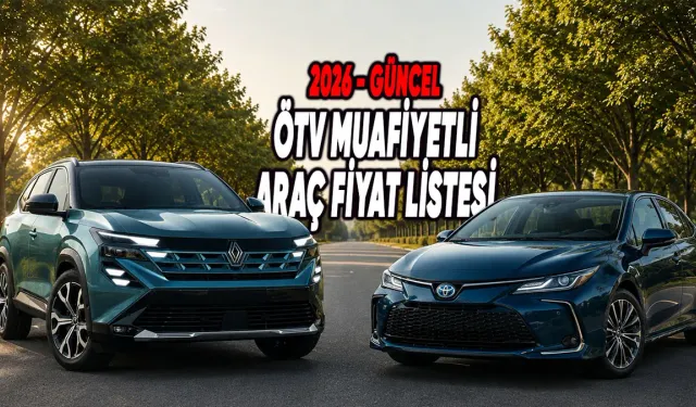 2026 ÖTV MUAFİYETLİ ARAÇLAR FİYAT LİSTESİ VE ALIM ŞARTLARI