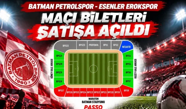 Batman Petrolspor Maçı Ne Zaman? Erokspor Bilet Fiyatları Kaç TL? Passo Kart Sınırı Nedir?