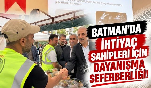 Batman’da İhtiyaç Sahipleri İçin Dayanışma Seferberliği