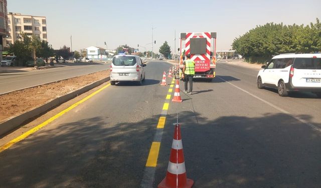 Batman’da trafik güvenliği için yol çizgileri ve sinyalizasyon çalışması