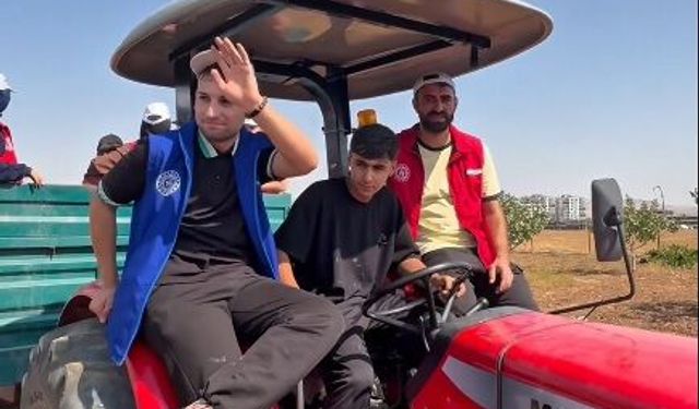 Binatlı’da fıstık hasadına gönüllü destek