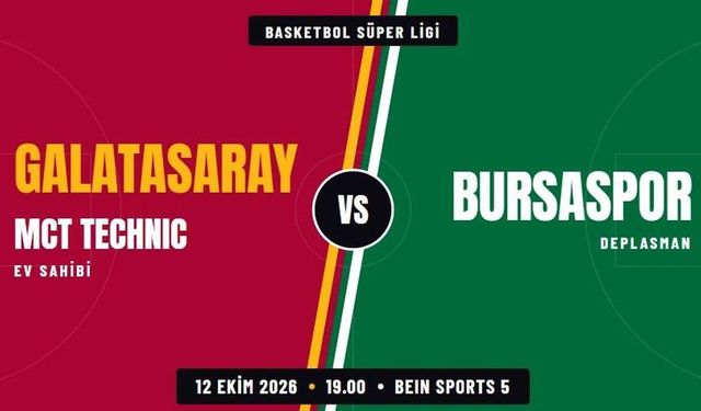 Basketbol Süper Ligi'ndeki Galatasaray MCT Technic - Bursaspor Maçı Hangi Kanalda ve Karşılaşma Nereden CANLI İzlenir?