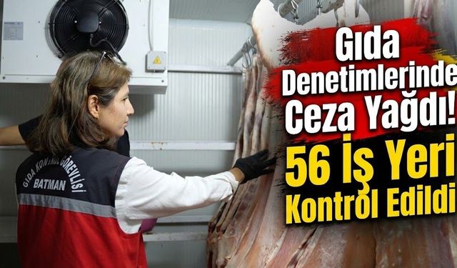 Gıda Denetimlerinde Ceza Yağdı! 56 İş Yeri Kontrol Edildi