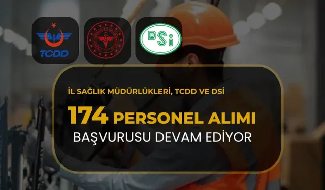 DEVLET KURUMLARINDAN DEV İSTİHDAM HAMLESİ: İL SAĞLIK MÜDÜRLÜKLERİ, DSİ VE TCDD'YE TOPLAM 174 PERSONEL ALINIYOR! İŞKUR BAŞVURU ŞARTLARI VE KRİTİK TARİHLER NELER?
