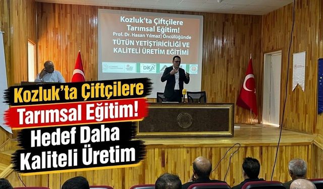 Kozluk’ta Çiftçilere Tarımsal Eğitim! Hedef Daha Kaliteli Üretim