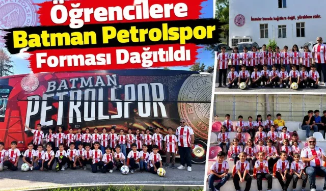 Batman’da Öğrencilere Petrolspor Sürprizi! İsimlerine Özel Formalar Hediye Edildi