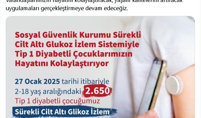 Bakan Işıkhan: 2 bin 650 diyabetli çocuğumuz glukoz izlem cihazlarına erişim sağladı